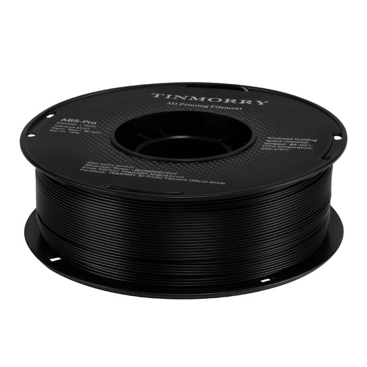 TINMORRY ABS Filament 1.75mm, ABS (Pro) 3D Drucker Filament 1KG, gute Hitzebeständigkeit, stark & haltbar, Maßgenauigkeit ±0.03mm, schwarz 