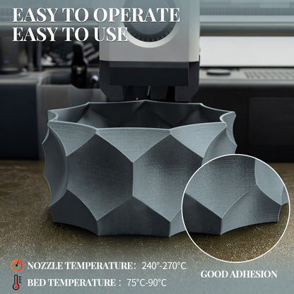 Carbon Fiber PETG 3D Printer Filament 1.75mm, 1 KG, Marble Grey