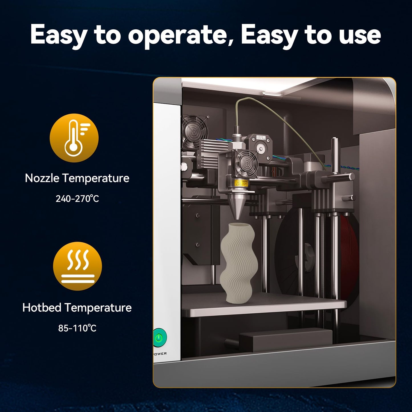 TINMORRY ABS Filament 1.75mm, ABS (Pro) 3D Drucker Filament 1KG, gute Hitzebeständigkeit, stark & haltbar, Maßgenauigkeit ±0.03mm, Warm Grau