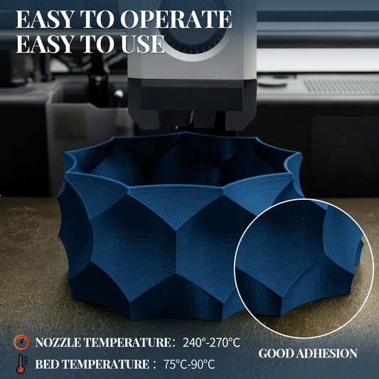 Carbon Fiber PETG 3D Printer Filament 1.75mm, 1 KG, Carbon Blue