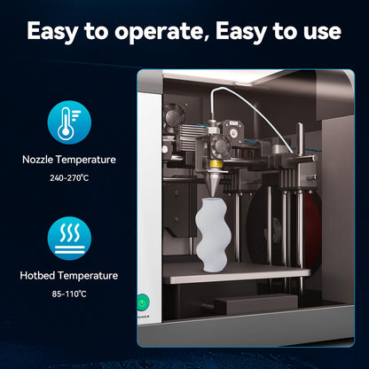 TINMORRY ABS Filament 1.75mm, ABS (Pro) 3D Drucker Filament 1KG, gute Hitzebeständigkeit, stark & haltbar, Maßgenauigkeit ±0.03mm, kühles Weiß 