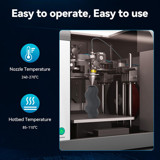 TINMORRY ABS Filament 1.75mm, ABS (Pro) 3D Drucker Filament 1KG, gute Hitzebeständigkeit, stark & haltbar, Maßgenauigkeit ±0.03mm, Kühles Grau