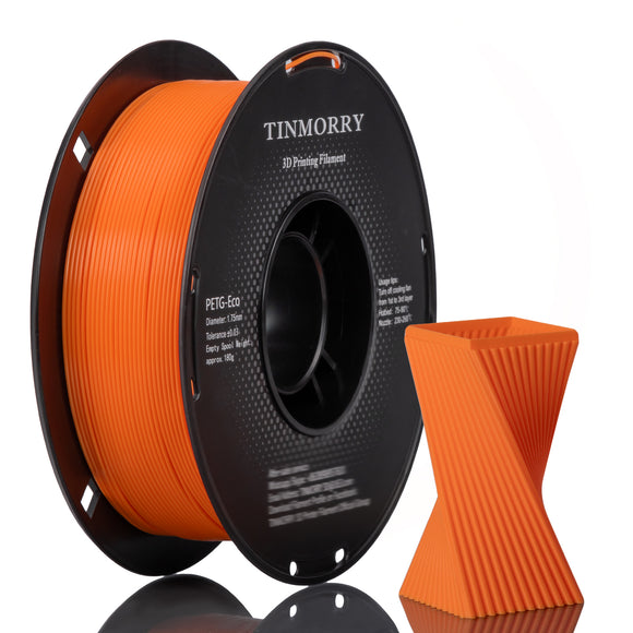 TINMORRY PETG Filament 1.75mm, Rapid PETG-Eco 3D Printing Filament, Compatible with Bambu Lab/Creality K1C / FLASHFORGE Adventurer 5M FDM 3D Printer, 1 KG 1 Spool, Orange