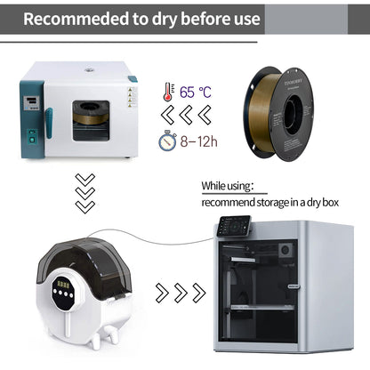 Metallic PETG 3D Printer Filament 1.75mm, 1 KG, Metallic Champagne Gold