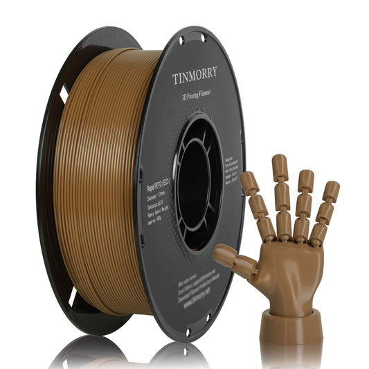 TINMORRY PETG-Filament 1,75 mm, Rapid PETG-Eco 3D-Druckfilament, kompatibel mit Bambu Lab/Creality K1C / FLASHFORGE Adventurer 5M FDM 3D-Drucker, 1 kg 1 Spule, Kaffee 