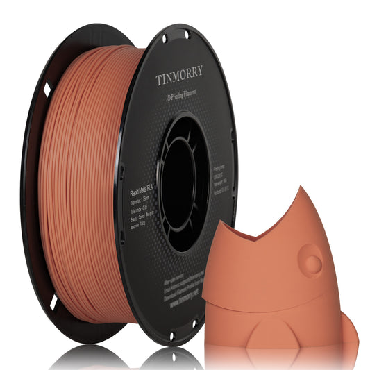 TINMORRY マット PLA フィラメント 1.75mm、PLA 3D プリント フィラメント、Bambu Lab FDM 3D プリンター対応、1 KG 1 スプール、マットグレープフルーツオレンジ