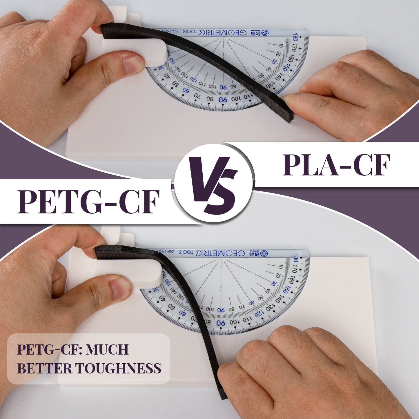 Carbon Fiber PETG 3D Printer Filament 1.75mm, 1 KG, Violet