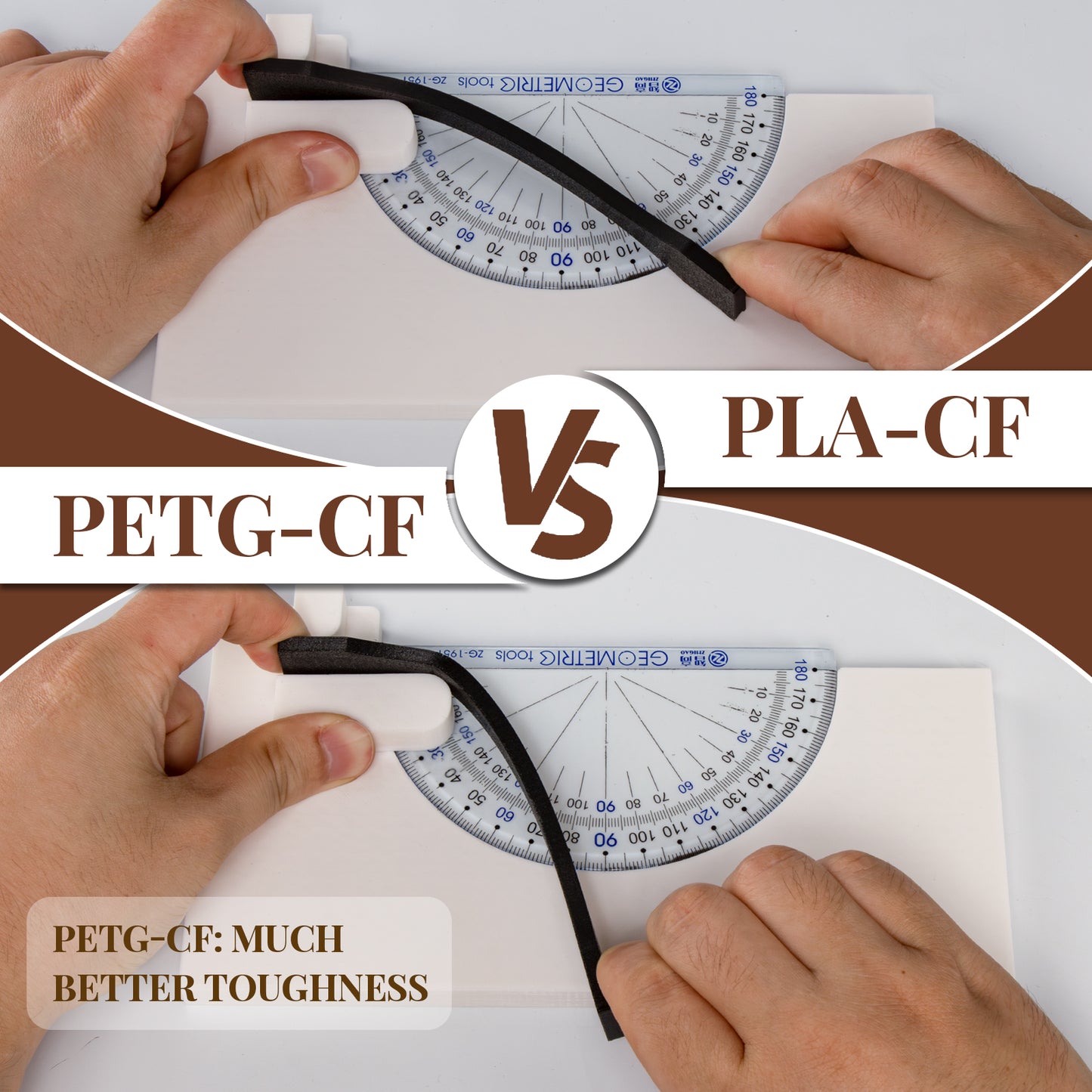 Carbon Fiber PETG 3D Printer Filament 1.75mm, 1 KG, Brick Red