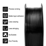 10 Rolls PETG-Eco Filament 1.75mm, TINMORRY PETG-Eco 3D Printing Filament  for FDM 3D Printers, 10 KG, Black