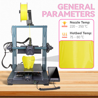 4 Rolls Value Pack & Save | PETG-ECO Filament, 1 KG 1 Spool, Magenta+ Jade White+ Yellow+ Blue