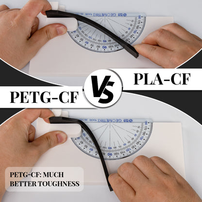 Carbon Fiber PETG 3D Printer Filament 1.75mm, 1 KG, Black