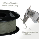 Carbon Fiber PLA Filament 1.75mm, TINMORRY PLA-CF 3D Printing Filament, Compatible with Bambu Lab FDM 3D Printer, 1 KG 1 Spool, Earth Yellow