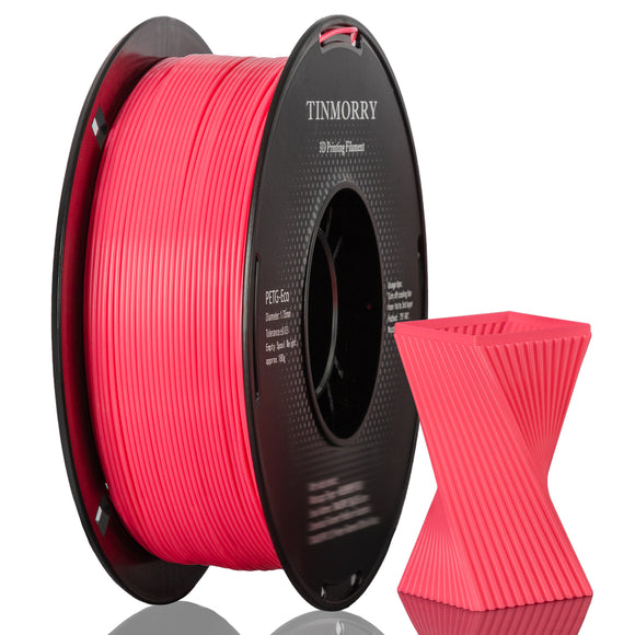 TINMORRY PETG Filament 1.75mm, Rapid PETG-Eco 3D Printing Filament, Compatible with Bambu Lab/Creality K1C / FLASHFORGE Adventurer 5M FDM 3D Printer, 1 KG 1 Spool, Fluorescent Rose Red