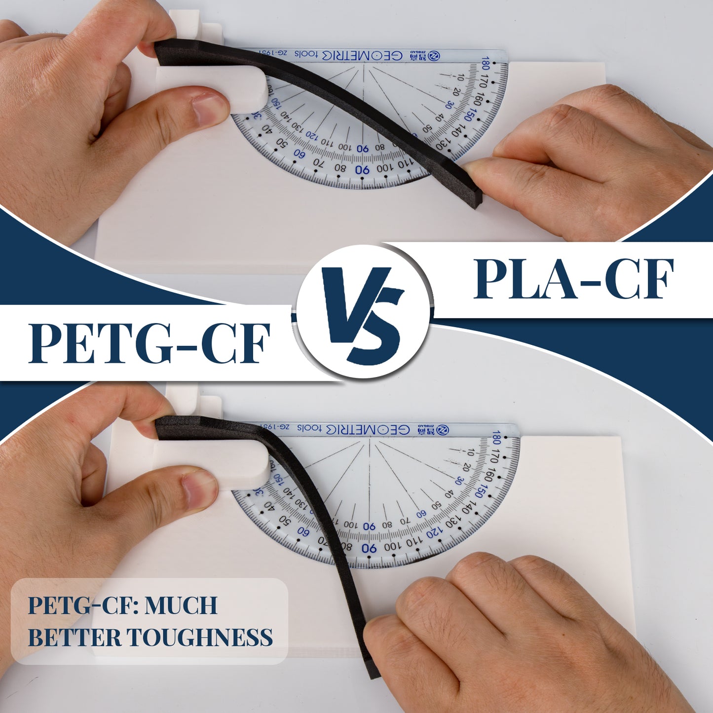 カーボンファイバー PETG フィラメント 1.75mm、TINMORRY PETG-CF 3D 印刷フィラメント、FDM 3D プリンター用、1 KG 1 スプール、カーボン ブルー