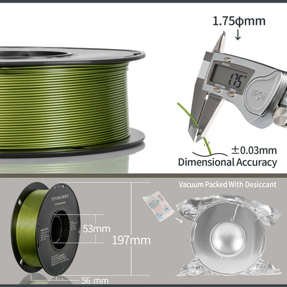 Metallic PETG 3D Printer Filament 1.75mm, 1 KG, Metallic Green
