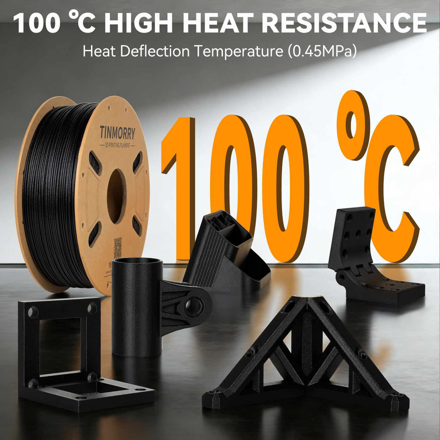 Glass Fiber ABS Filament 1.75mm, 1 KG, Black