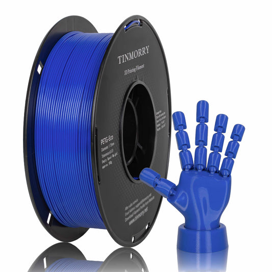 TINMORRY PETG-Filament 1,75 mm, Rapid PETG-Eco 3D-Druckfilament, kompatibel mit Bambu Lab/Creality K1C / FLASHFORGE Adventurer 5M FDM 3D-Drucker, 1 kg 1 Spule, Klein Blue 