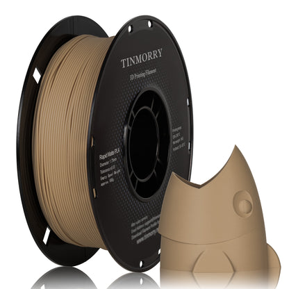 TINMORRY マット PLA フィラメント 1.75mm、PLA 3D プリント フィラメント、Bambu Lab FDM 3D プリンター対応、1 KG 1 スプール、マット ブラウン