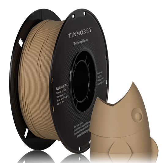 TINMORRY マット PLA フィラメント 1.75mm、PLA 3D プリント フィラメント、Bambu Lab FDM 3D プリンター対応、1 KG 1 スプール、マット ブラウン
