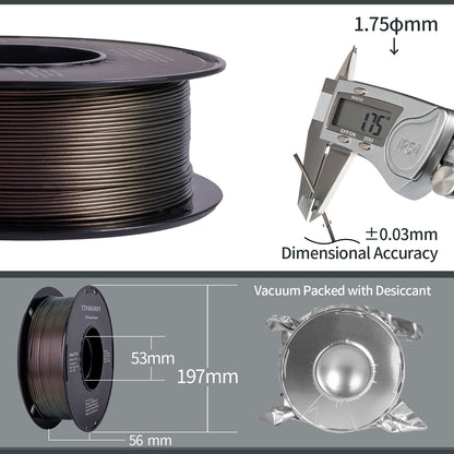 TINMORRY PETG フィラメント 1.75 mm、Galaxy PETG 3D プリンター フィラメント、Bambu FDM 3D プリンター対応、1 kg 1 スプール、Galaxy パープル ゴールド