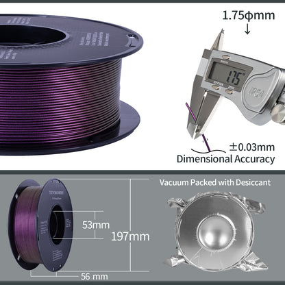 Galaxy PETG 3D Printer Filament 1.75mm, 1 KG, Galaxy Fuchsia