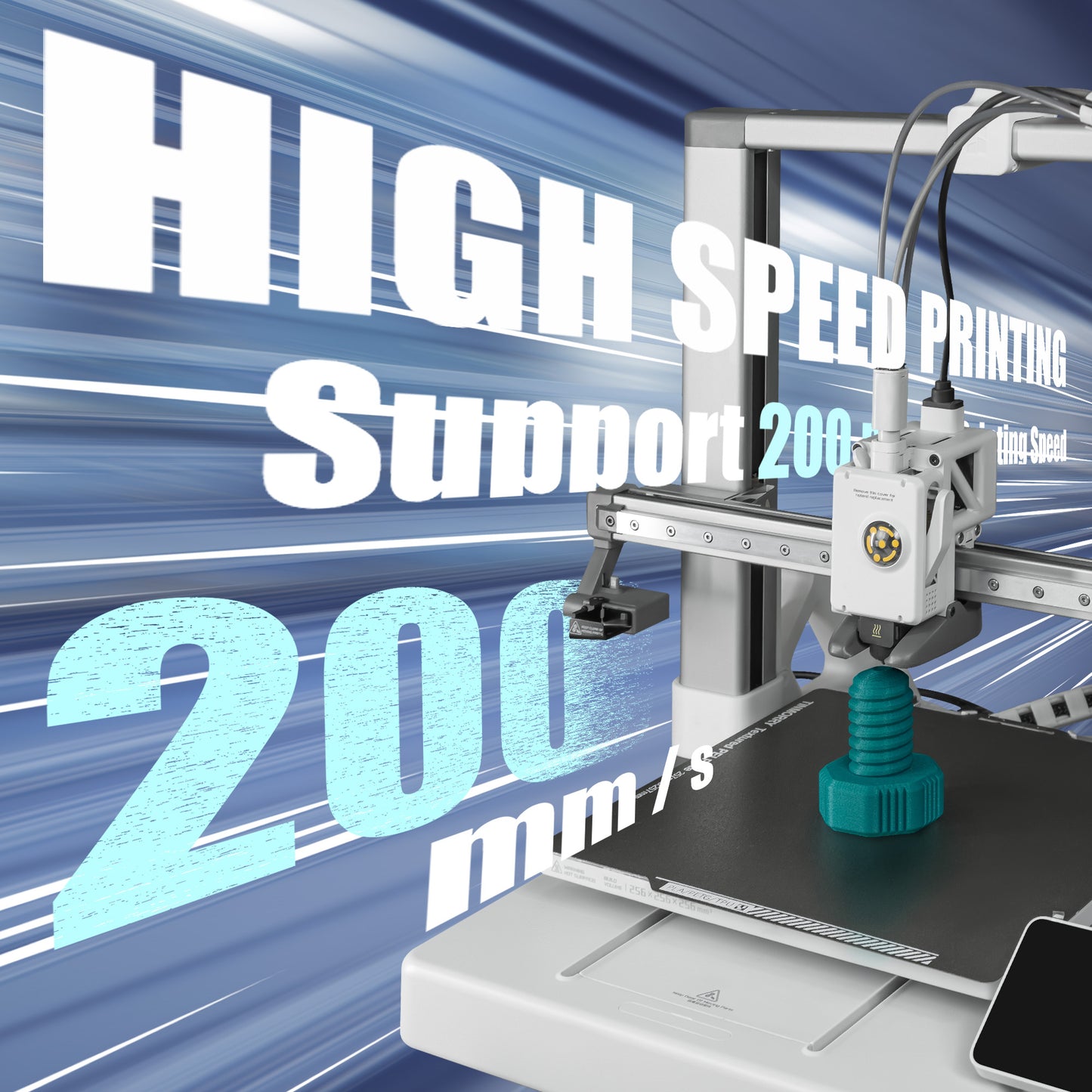 TINMORRY Glasfaserverstärktes PETG-Filament, hochschlagfestes PETG-GF-3D-Druckfilament, Langlebigkeit und Steifigkeit, perfekt kompatibel mit Bambu Lab FDM-3D-Drucker, 1 kg, 1 Spule, Wasserblau