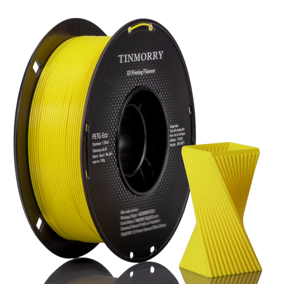 TINMORRY PETG Filament 1.75mm, Rapid PETG-Eco 3D Printing Filament, Compatible with Bambu Lab/Creality K1C / FLASHFORGE Adventurer 5M FDM 3D Printer, 1 KG 1 Spool, Fluorescent Yellow