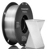 TINMORRY PETG Filament 1.75mm, Rapid PETG-Eco 3D Printing Filament, Compatible with Bambu Lab/Creality K1C / FLASHFORGE Adventurer 5M FDM 3D Printer, 1 KG 1 Spool, Transparent