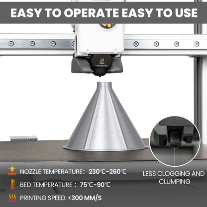 TINMORRY PETG-Filament 1,75 mm, Rapid PETG-Eco 3D-Druckfilament, kompatibel mit Bambu Lab/Creality K1C / FLASHFORGE Adventurer 5M FDM 3D-Drucker, 1 kg 1 Spule, Sparkly Silver 
