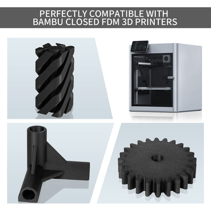 Carbon Fiber PAHT 3D Printer Filament 1.75mm, 1 KG, Black