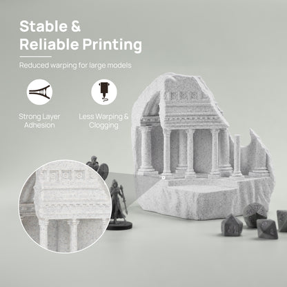 Marble ASA 3D Printer Filament 1.75mm, 1 KG, Light Grey