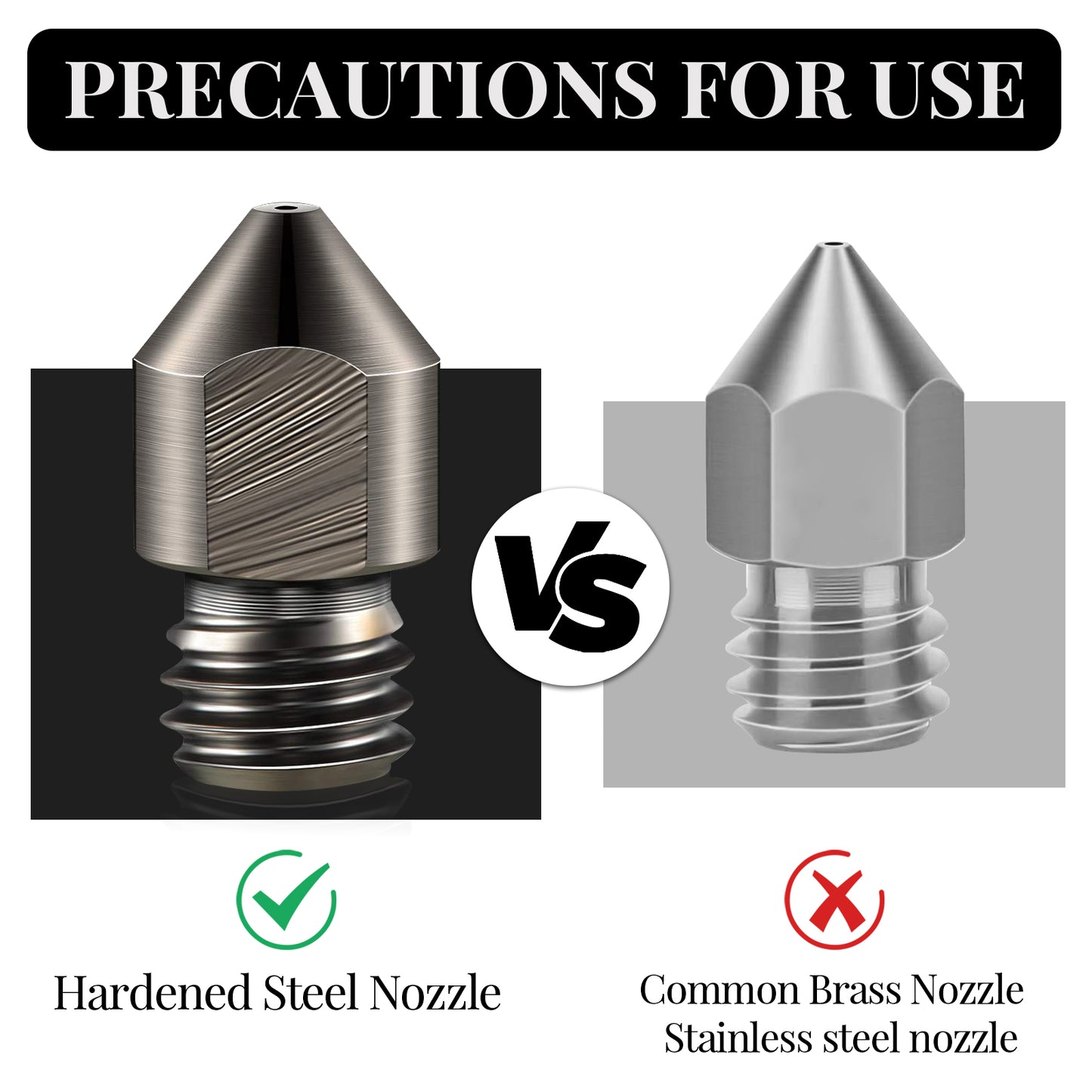 Carbon Fiber PETG 3D Printer Filament 1.75mm, 1 KG, Black