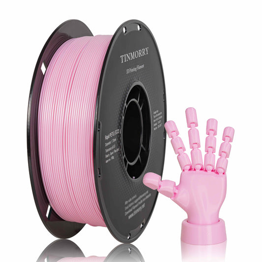 TINMORRY PETG-Filament 1,75 mm, Rapid PETG-Eco 3D-Druckfilament, kompatibel mit Bambu Lab/Creality K1C / FLASHFORGE Adventurer 5M FDM 3D-Drucker, 1 kg 1 Spule, Sakura Pink 
