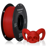 TINMORRY Glass Fiber Reinforced PETG Filament, High Impact Resistance PETG-GF 3D Printing Filament, Durability & Stiffness, Perfect Compatible with Bambu Lab FDM 3D Printer, 1 KG 1 Spool, Frosted Red