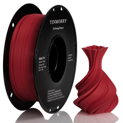 Matte PLA 3D Printer Filament 1.75mm, 1 KG, Matte Red
