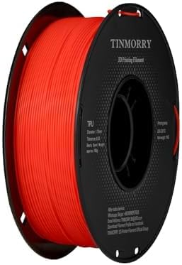 TINMORRY Filament TPU 1,75 mm, TPU Filament 3D Druckmaterialien für 3D Drucker, 1 KG 1 Spule, Rot 