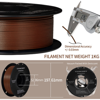 Carbon Fiber PETG 3D Printer Filament 1.75mm, 1 KG, Brick Red