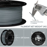 14 Rolls Carbon Fiber PETG Filament 1.75mm, TINMORRY PETG-CF 3D Printing Filament  for FDM 3D Printers, 14 KG, Marble Grey