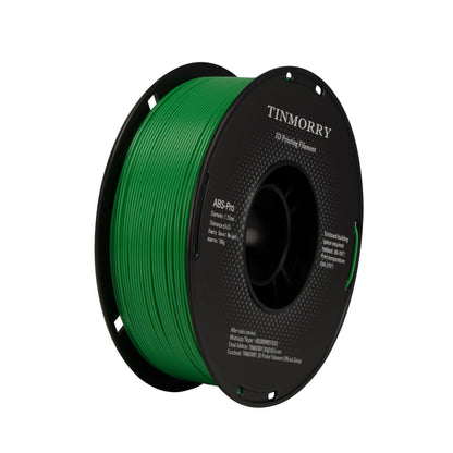 TINMORRY ABS Filament 1.75mm, ABS (Pro) 3D Drucker Filament 1KG, gute Hitzebeständigkeit, stark & haltbar, Maßgenauigkeit ±0.03mm, Grün