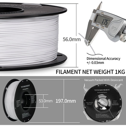 ASA 3D Printer Filament 1.75mm, 1 KG, White