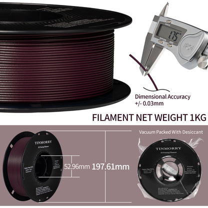 Carbon Fiber PETG 3D Printer Filament 1.75mm, 1 KG, Reddish Brown