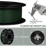 14 Rolls Carbon Fiber PETG Filament 1.75mm, TINMORRY PETG-CF 3D Printing Filament  for FDM 3D Printers, 14 KG, Olive Green