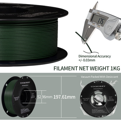 Carbon Fiber PETG 3D Printer Filament 1.75mm, 1 KG, Olive Green
