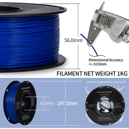 ASA 3D Printer Filament 1.75mm, 1 KG, Navy Blue