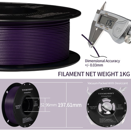 Carbon Fiber PETG 3D Printer Filament 1.75mm, 1 KG, Violet