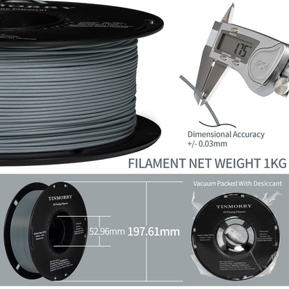 Carbon Fiber PETG 3D Printer Filament 1.75mm, 1 KG, Marble Grey