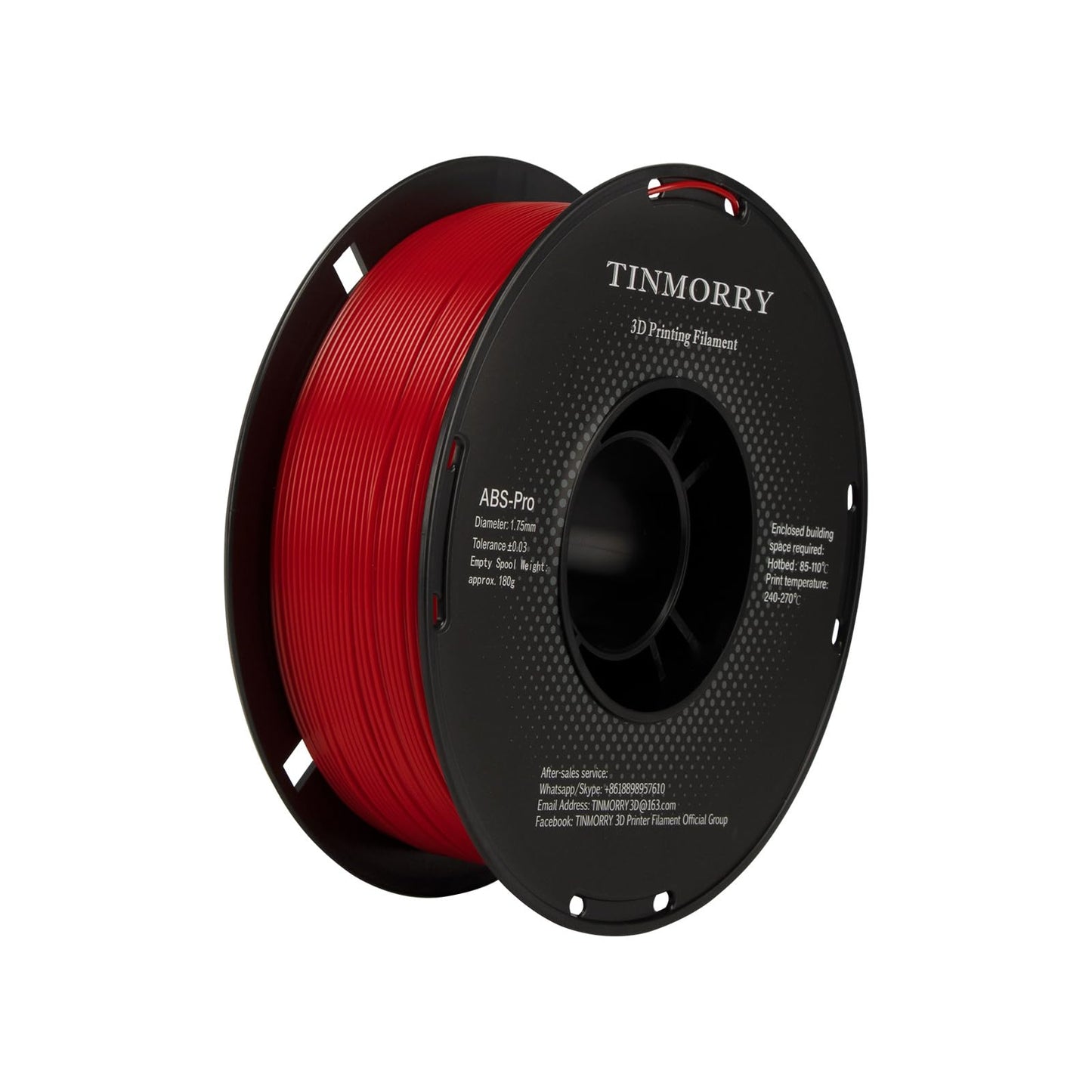 ABS-Pro 3D Printer Filament 1.75mm, 1 KG, Red