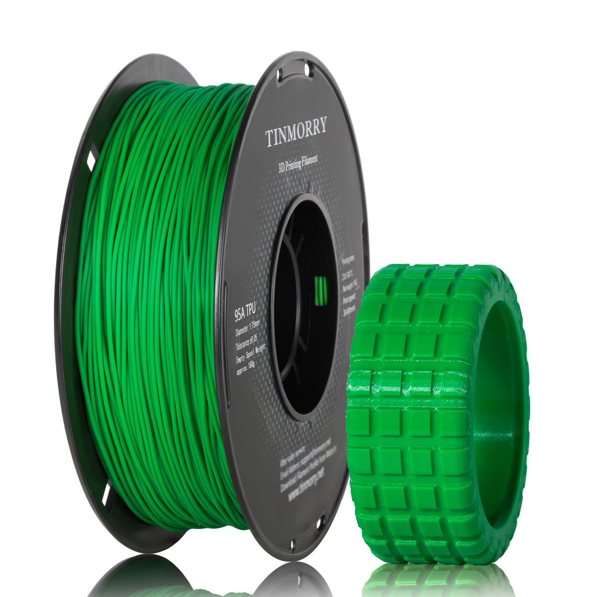 95A TPU 3D Printer Filament 1.75mm, 1 KG, Emerald Green – TINMORRY Store