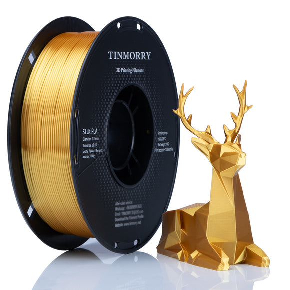 Filament 1.75 PLA, TINMORRY PLA Filament 1.75 mm, Filament-3D-Druckmaterialien, 1 KG 1 Spool, Silk Gold