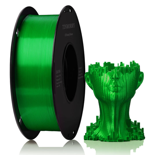 Silk PLA 3D Printer Filament 1.75mm, 1 KG, Silk Green